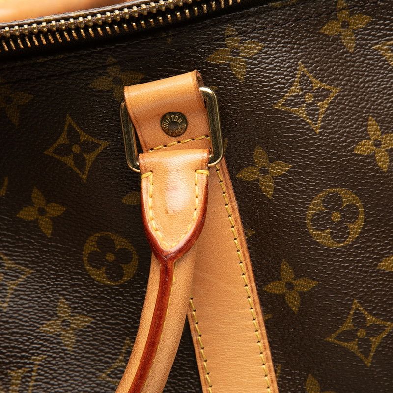 Louis Vuitton Monogram Keepall Bandouliere 60 Boston Bag Brown Leather — view 6