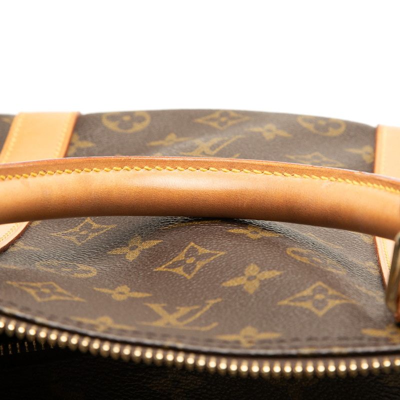Louis Vuitton Monogram Keepall Bandouliere 60 Boston Bag Brown Leather — view 7