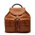 Gucci Bamboo Backpack Brown Leather