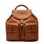 Gucci Bamboo Backpack Brown Leather