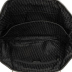 Dior Plisse Gathered Handbag Black Leather — view 4