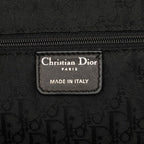 Dior Plisse Gathered Handbag Black Leather — view 5