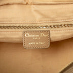 Dior Cannage Handbag Beige Canvas Leather — view 5