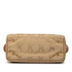 Dior Cannage Handbag Beige Canvas Leather — view 3