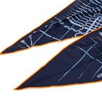 Hermes Losange GM Scarf Large Navy Cashmere Silk — view 6