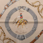 Hermes Carre 70 Pampa Prairie Scarf Gray Multicolor Silk — view 2