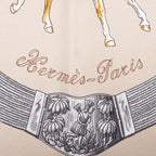 Hermes Carre 70 Pampa Prairie Scarf Gray Multicolor Silk — view 3