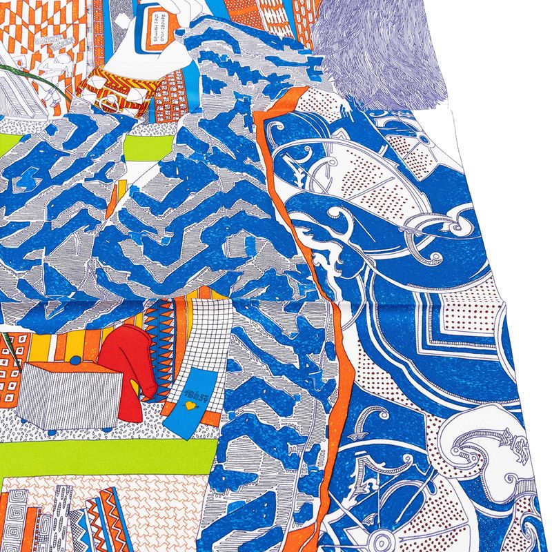 Hermes Rendezvous at Carre 70 Rendez Vous Chez Scarf Multicolor Silk — view 4