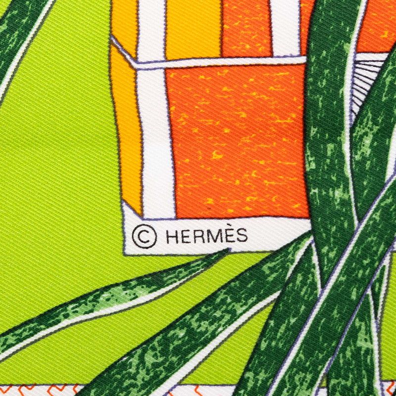 Hermes Rendezvous at Carre 70 Rendez Vous Chez Scarf Multicolor Silk — view 7
