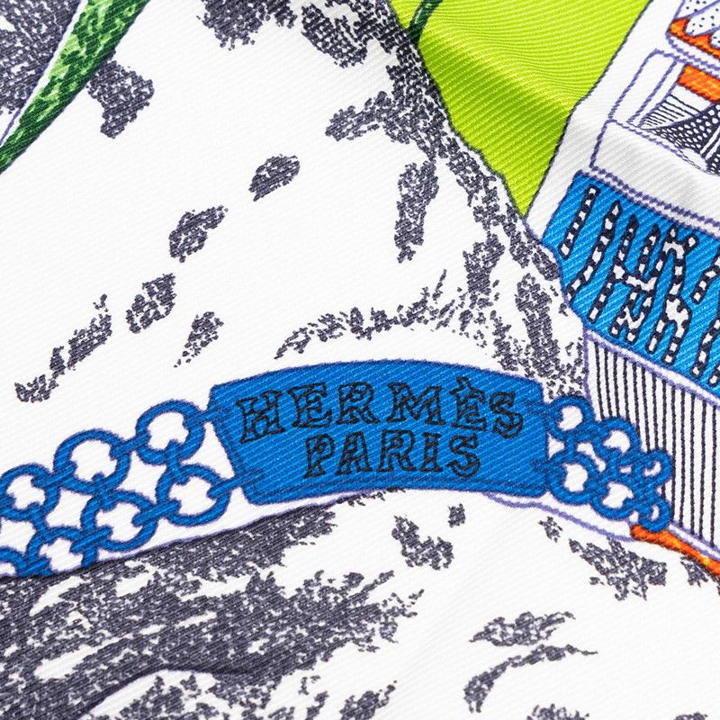 Hermes Rendezvous at Carre 70 Rendez Vous Chez Scarf Multicolor Silk — view 6
