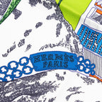 Hermes Rendezvous at Carre 70 Rendez Vous Chez Scarf Multicolor Silk — view 6