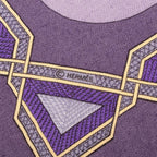 Hermes Carre 90 Cuirs du Desert Leather Ornament Scarf Large Purple Cashmere — view 3