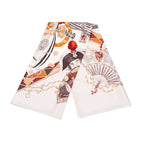 Hermes Carre 90 Mon Ami Pierrot My Friend Scarf Large Red White Silk