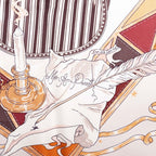 Hermes Carre 90 Mon Ami Pierrot My Friend Scarf Large Red White Silk — view 5