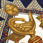 Hermes Carre 90 L'or Des Chefs Gold of the Chiefs Scarf Large Multicolor Silk — view 7