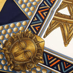 Hermes Carre 90 L'or Des Chefs Gold of the Chiefs Scarf Large Multicolor Silk — view 6