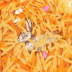 Hermes Carre 90 Lapins Dans Un Champ de Wheat Field and Rabbit Scarf Large — view 5