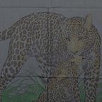 Hermes Carre 90 Jungle Love Animal Scarf Large Format Dark Green Silk — view 2