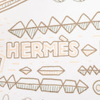 Hermes Carre 90 Please Hold the Line Scarf Large White Silk — view 5