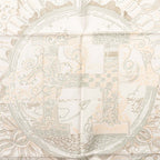 Hermes Carre 90 Please Hold the Line Scarf Large White Silk — view 2