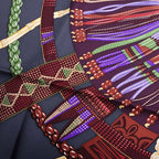 Hermes Carre 90 Ceintures Et Liens Belts and Laces Scarf Large Multicolor Silk — view 6