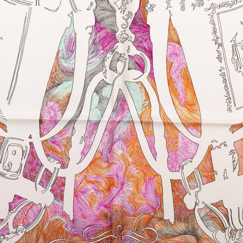 Hermes Carre 90 Brides de Gala en Finesse Ceremonial Bridle Scarf Large — view 2