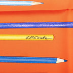 Hermes Carre 90 Vos Crayons Now Get Out Your Colored Pencils Scarf Large Red — view 6