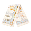 Hermes Carre 90 Haranais de Coeur Arne de Scarf Large White Multicolor Silk