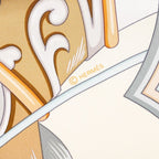 Hermes Carre 90 Haranais de Coeur Arne de Scarf Large White Multicolor Silk — view 4