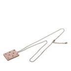 Chanel CC Logo Chain Pendant 04A Stamp Pink Silver Metal Plastic — view 3