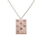 Chanel CC Logo Chain Pendant 04A Stamp Pink Silver Metal Plastic