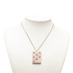 Chanel CC Logo Chain Pendant 04A Stamp Pink Silver Metal Plastic — view 6