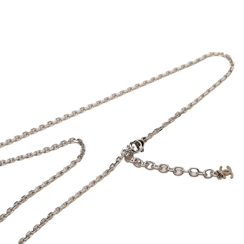 Chanel CC Logo Chain Pendant 04A Stamp Pink Silver Metal Plastic — view 5