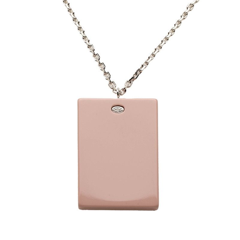 Chanel CC Logo Chain Pendant 04A Stamp Pink Silver Metal Plastic — view 2