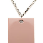 Chanel CC Logo Chain Pendant 04A Stamp Pink Silver Metal Plastic — view 4