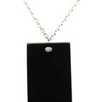 Chanel CC Logo Chain Pendant 04A Stamp Black Silver Metal Plastic — view 3