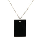Chanel CC Logo Chain Pendant 04A Stamp Black Silver Metal Plastic — view 2