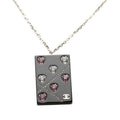 Chanel CC Logo Chain Pendant 04A Stamp Black Silver Metal Plastic