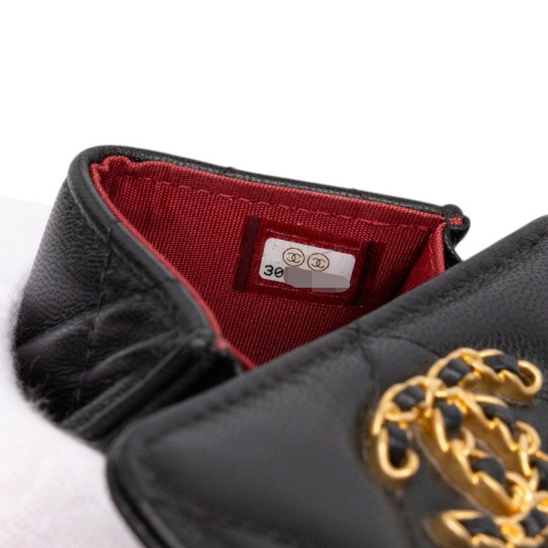 Chanel CC Logo Quilted Chanel 19 Crossbody Chain Wallet Shoulder Bag Black — view 6