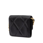 Chanel CC Logo Quilted Chanel 19 Crossbody Chain Wallet Shoulder Bag Black — view 2