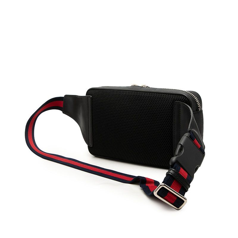 Gucci GG Supreme Sherry Line Belt Bag Black Leather — view 2