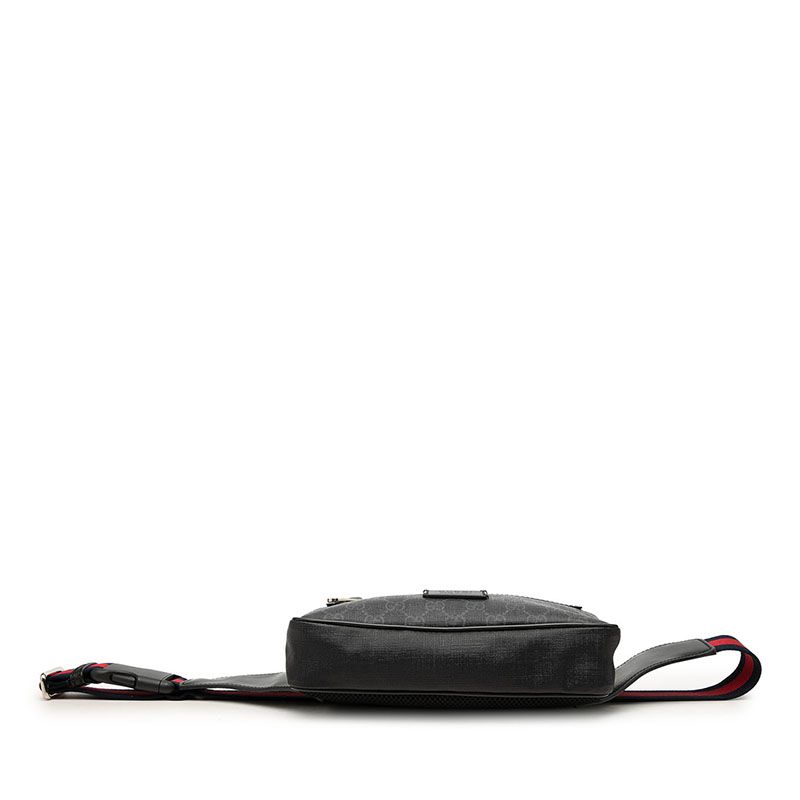 Gucci GG Supreme Sherry Line Belt Bag Black Leather — view 3