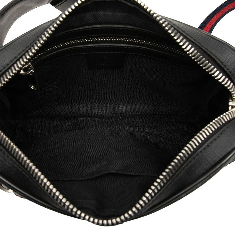 Gucci GG Supreme Sherry Line Belt Bag Black Leather — view 4