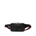 Gucci GG Supreme Sherry Line Belt Bag Black Leather