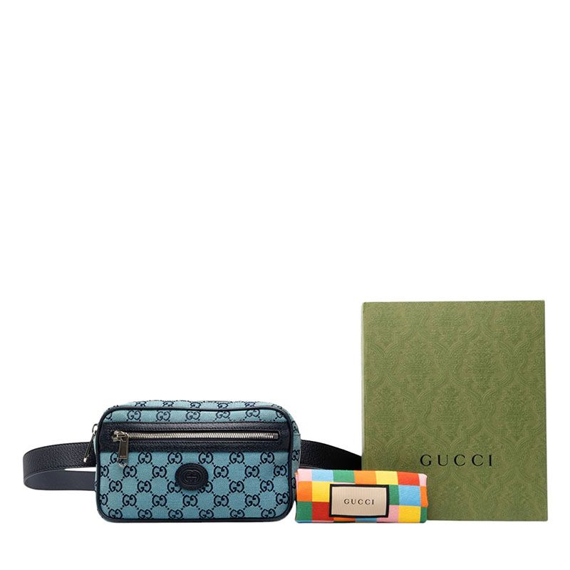 Gucci GG Canvas Waist Bag Blue Navy — view 7