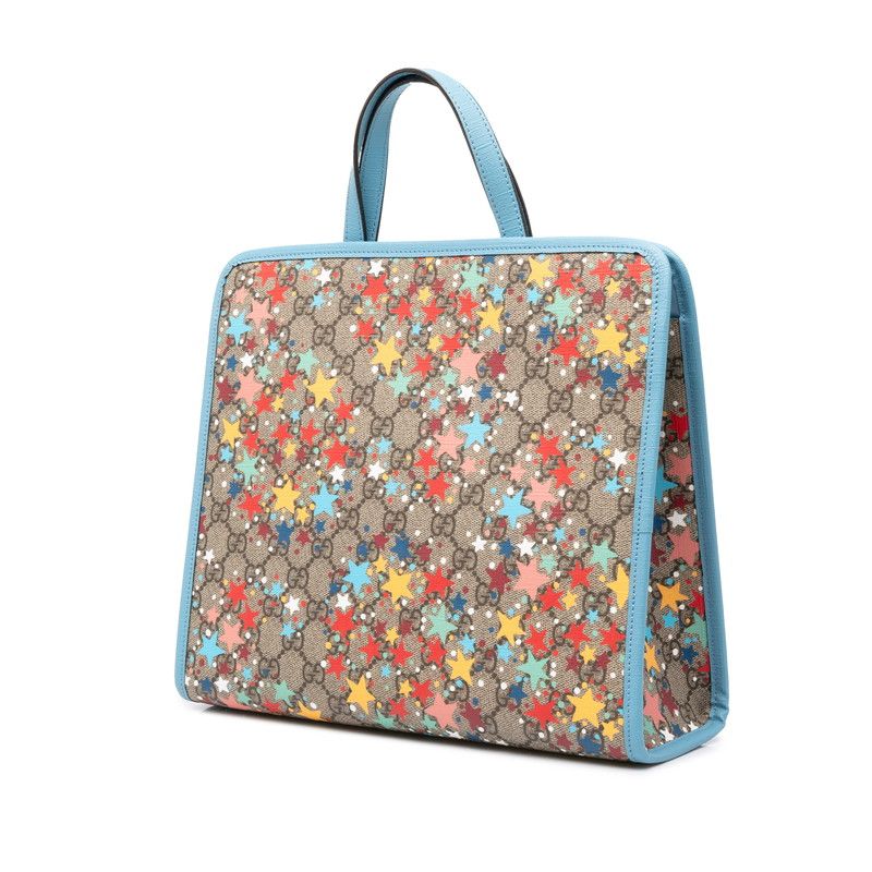 Gucci Children's GG Supreme Star Handbag Beige Multicolor Leather — view 2