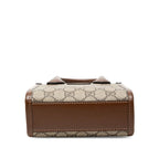 Gucci GG Supreme 2-Way Shoulder Bag Pochette Beige Brown Leather — view 3