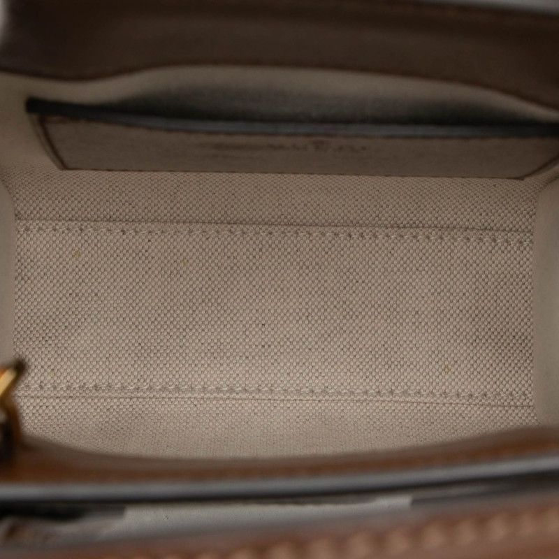 Gucci GG Supreme 2-Way Shoulder Bag Pochette Beige Brown Leather — view 4