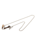 Hermes Rivage PM Chain Pendant Silver Brown Metal Buffalo Horn — view 3