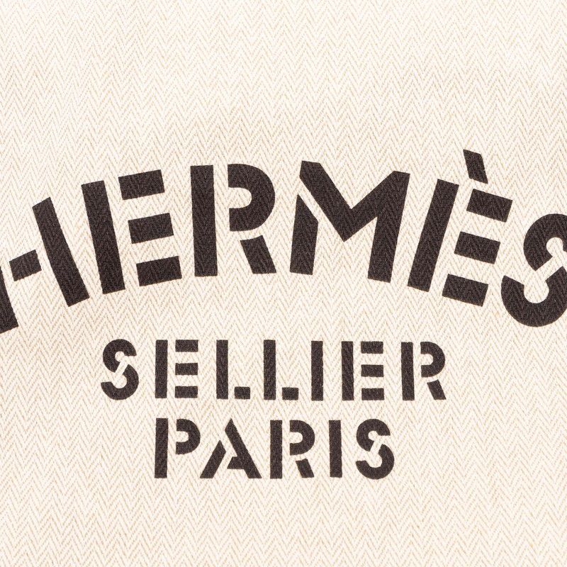 Hermes Aline MM Shoulder Bag Beige Brown Cotton Leather — view 5